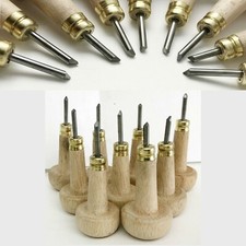 9 CARBIDE USED MINI GRAVER LOT ENGRAVER Watchmaker Jewelry Graver wood handle