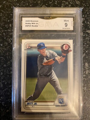 2020 1st Bowman Prospects Bobby Witt Jr #BP-25 GMA Grade 9 Mint