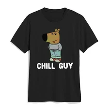 Chill Guy T-Shirt Chill Guy Meme Unisex Funny Graphic Tee Relaxed Fit Shirt