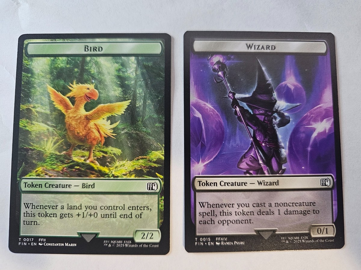 MTG -Wizard 15 | Bird - Doubled Side Token - Final Fantasy
