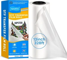 DTF Transfer Film Roll: 13 Inch x 328 Feet Glossy 13inch 328ft roll, glossy 