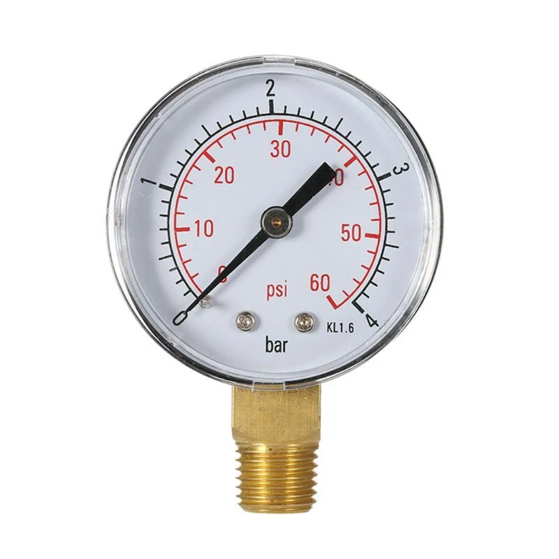Pressure Gauge 0 4bar 0 60psi Air Compressor Hydraulic Pressure Meter for Oil