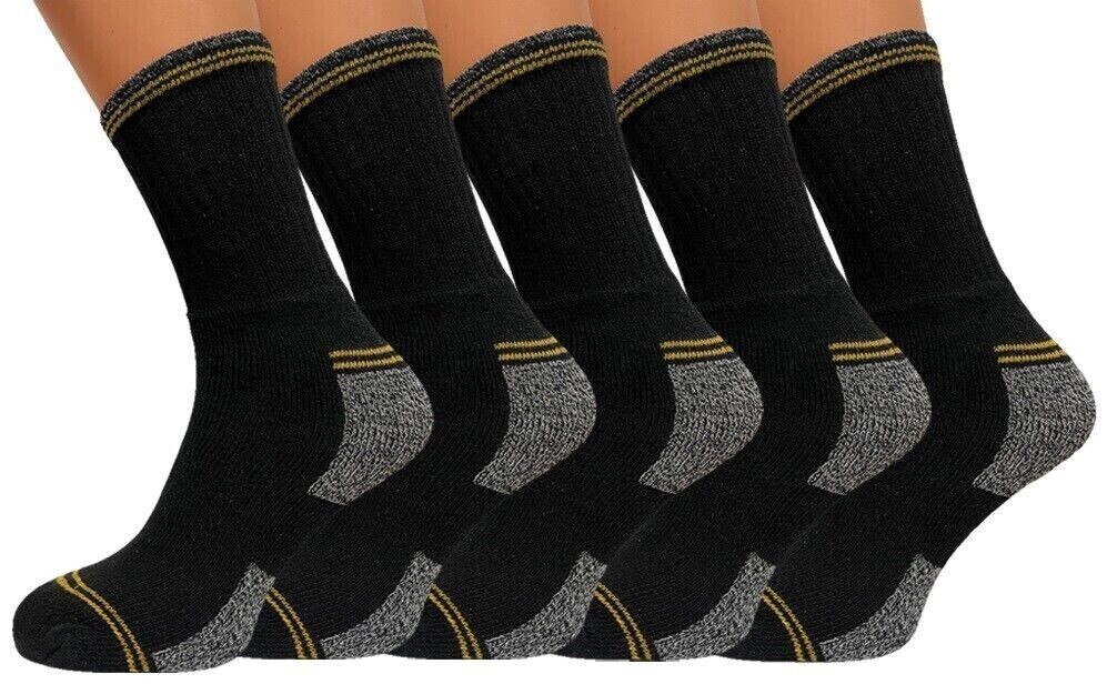 SAOLA Calze Uomo Abbigliamento Lavoro Cotone Ricco Rinforzato Super Morbido e Comodo Stivaletto UK 6 11