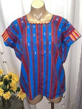 Vintage Mexican Embroidered Top Hilodenube Top Shirt Oaxacan Size S/M Mint