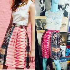 🔥 ANTHROPOLOGIE WESTON BOHO LACE TOP TRIBAL BRIGHT PINK DRESS 2 RETAIL $125