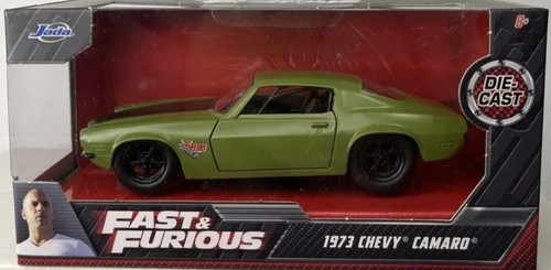 Jada Toys Che Camaro Mit Winter Soldier Figur – 1973er Modell Im Maßstab 1:32 – Dunkelblau Metallic