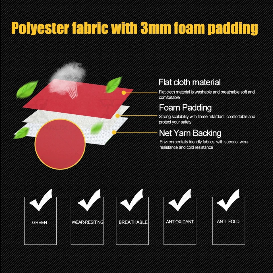 Funda de asiento de coche universal de poliéster protector de asiento delantero para la mayoría de los coches camiones Foto 4 de 4