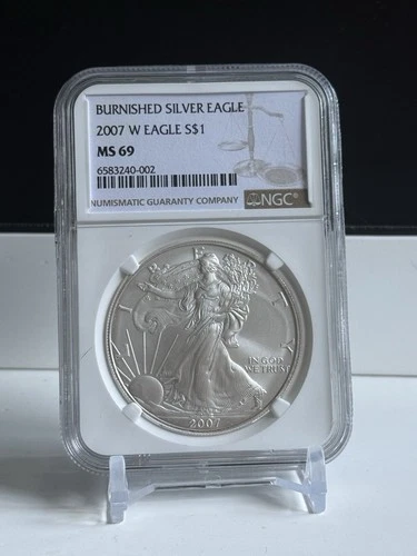 Photo of a 2007-W American Silver Eagle from an eBay listing that sold on Jul 21, 2026