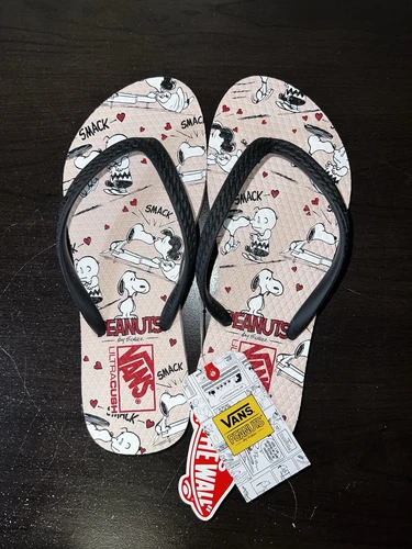 Sandali infradito Vans UltraCush Peanuts Snoopy Charlie marroni Smack Hanelei 5