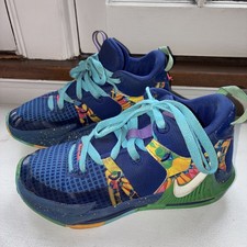 Nike Lebron Kids Boys Kaleidoscope Blue Multi Youth Sneakers Size 4 Y Basketball