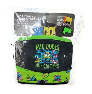 2 Pack Of Teen Titans Halloween Face Mask With Pocket Filter For Kids Mad Engine