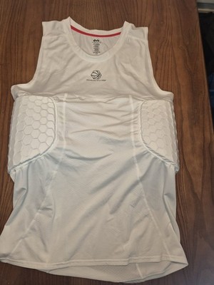 McDavid HEX Padded Compression Football Shirt, Breathable, White, XL