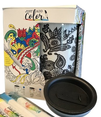 Just Add Color Ceramic Travel Mug