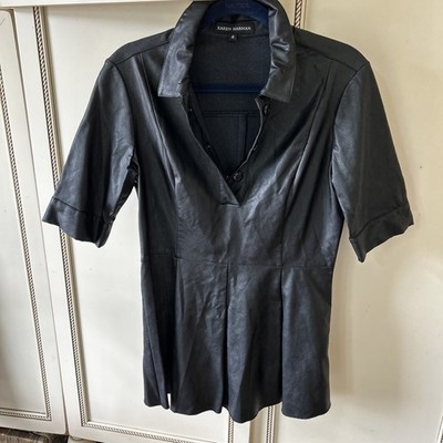 Karen Harman Couture Faux Leather Top 4