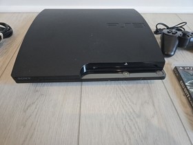 Sony PlayStation 3 PS3 Slim Console 250GB 2001B Controller & Cables Working!