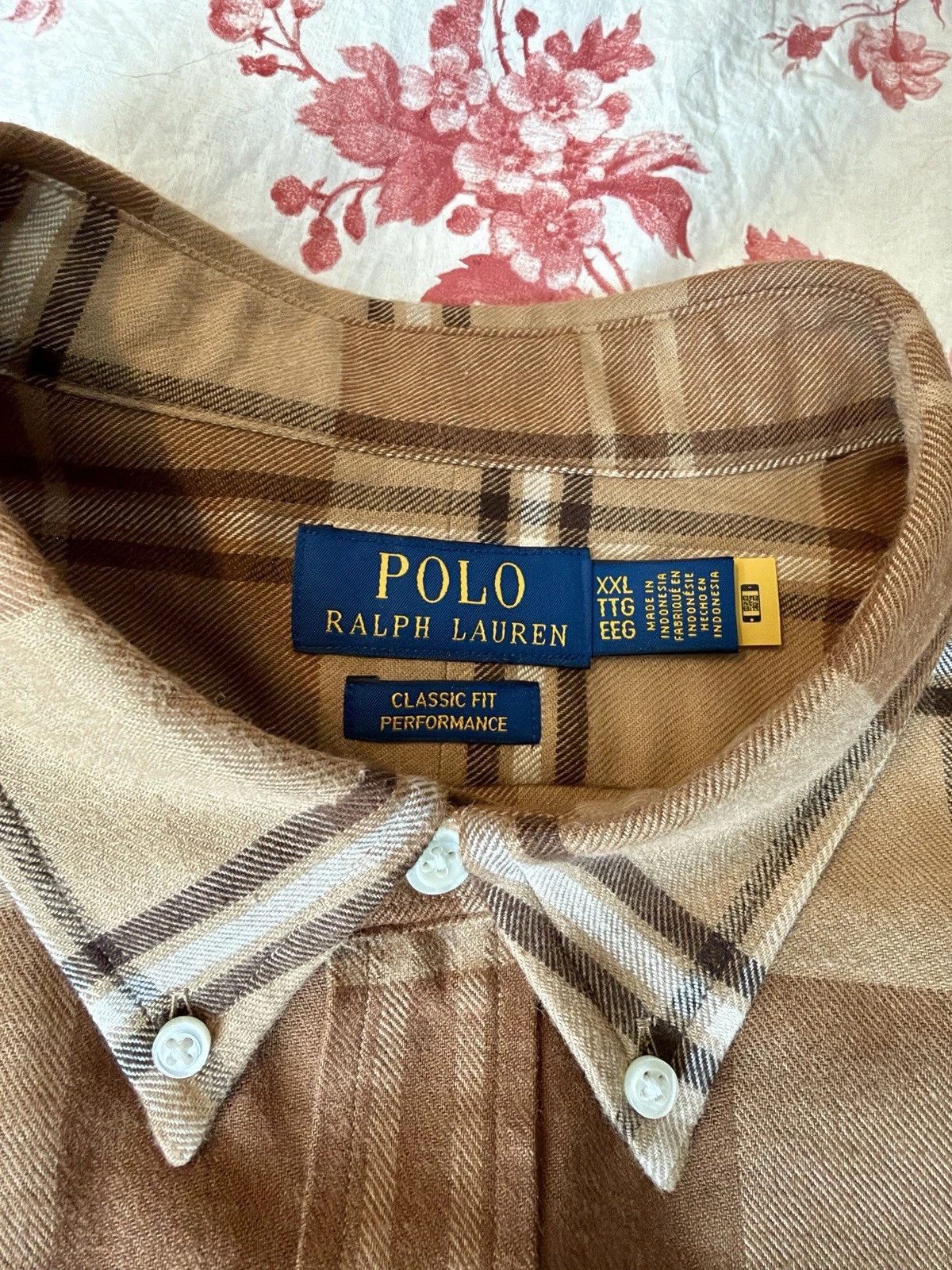 Ralph Lauren Classic Performance Twill Plaid Shirt NWOT XXL - product detail image 5