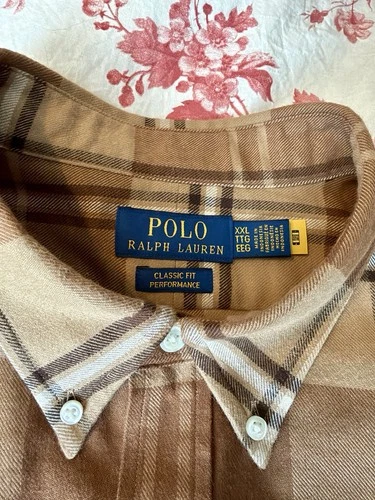 Ralph Lauren Classic Performance Twill Plaid Shirt NWOT XXL image 5