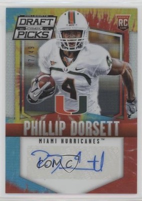 2015 Prizm Collegiate Draft Picks 17/49 Phillip Dorsett #103 Rookie Auto RC 2r5