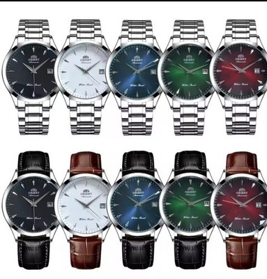 Orient Watch Automatic Men's Luxury Stainless Steel Leather Band Water Resistant