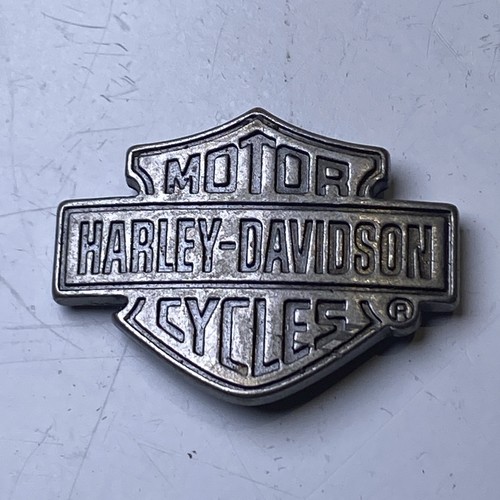 Harley-Davidson Motorcycles Logo (Made To Go On Leather) Silver Tone