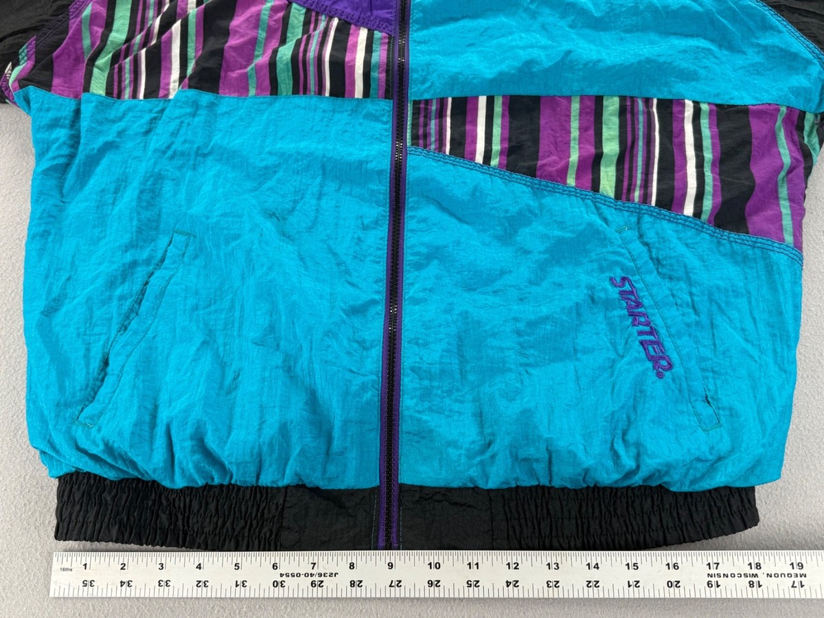 Men's Vintage 90s Starter Nylon Tracksuit Large Retro Blue LOGO