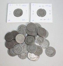 Lot 10 Pfennig German Reich 48 Pieces 1876 & 1888 A Small Eagle Coppernicke