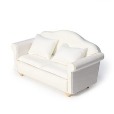 Dollhouse Couch Miniature Furniture Sofa with Pillows for Living Room Desktop...