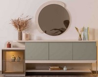 Sideboard Spiegel Stil Modern Farbe Beige HellgrüN Holz Neu Wohnzimmer