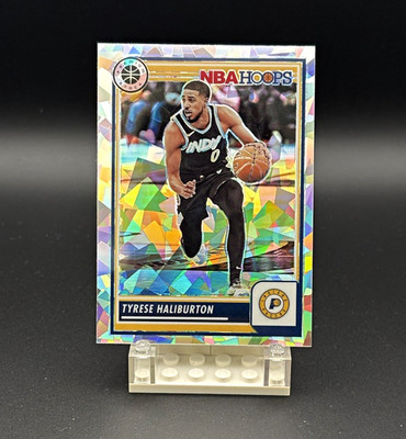 Tyrese Haliburton 2023-24 Panini NBA Hoops Premium Stock Ice Prizm #201 Pacers