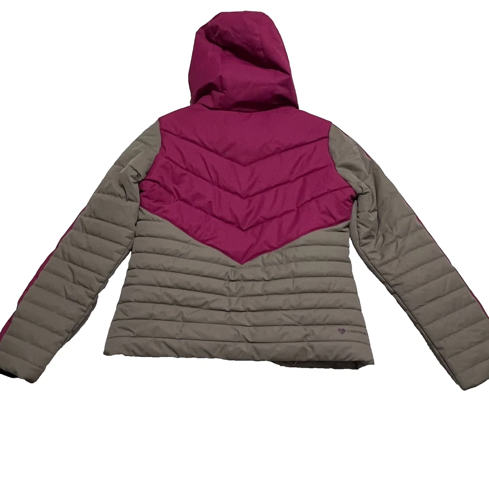 Chaqueta de esquí aislante Obermeyer Como para mujer talla 8 rosa gris cremallera completa con capucha nueva con etiquetas Foto 2 de 4