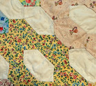 Quilt Multi-Colors; Cotton w Thin Batting; 31"x30" Throw; Hand/Machine; Age? — photo 8
