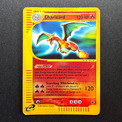 Pokemon Charizard 40/165 Expedition Reverse Holo Rare 2002 English TCG WOTC