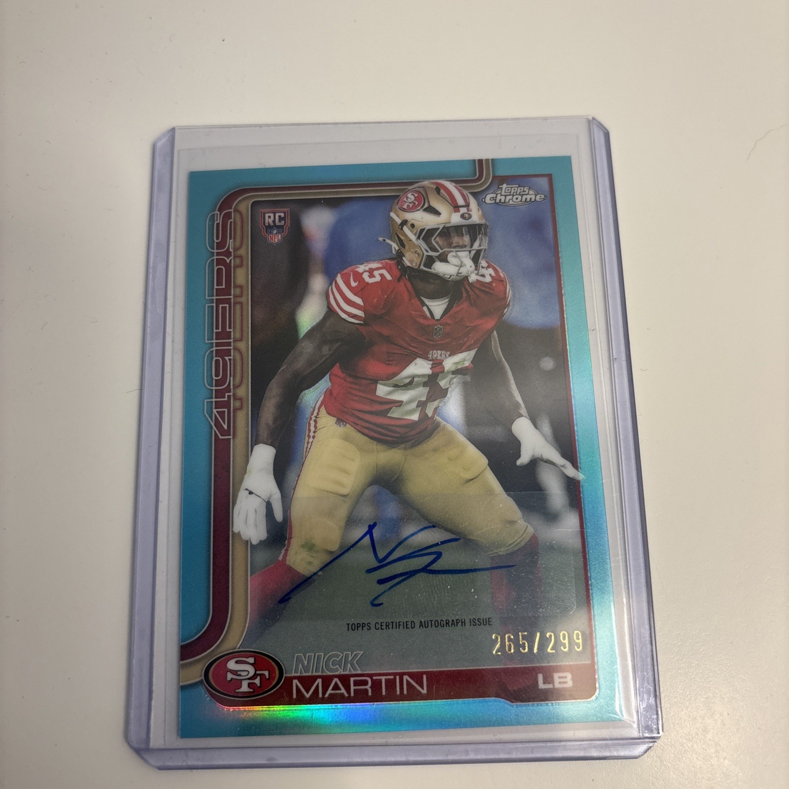 2025 Topps Chrome Nick Martin Auto RC Teal /299 