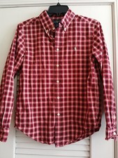 Boys Ralph Lauren Long Sleeve Button Down Plaid Shirt Size Large 14-16