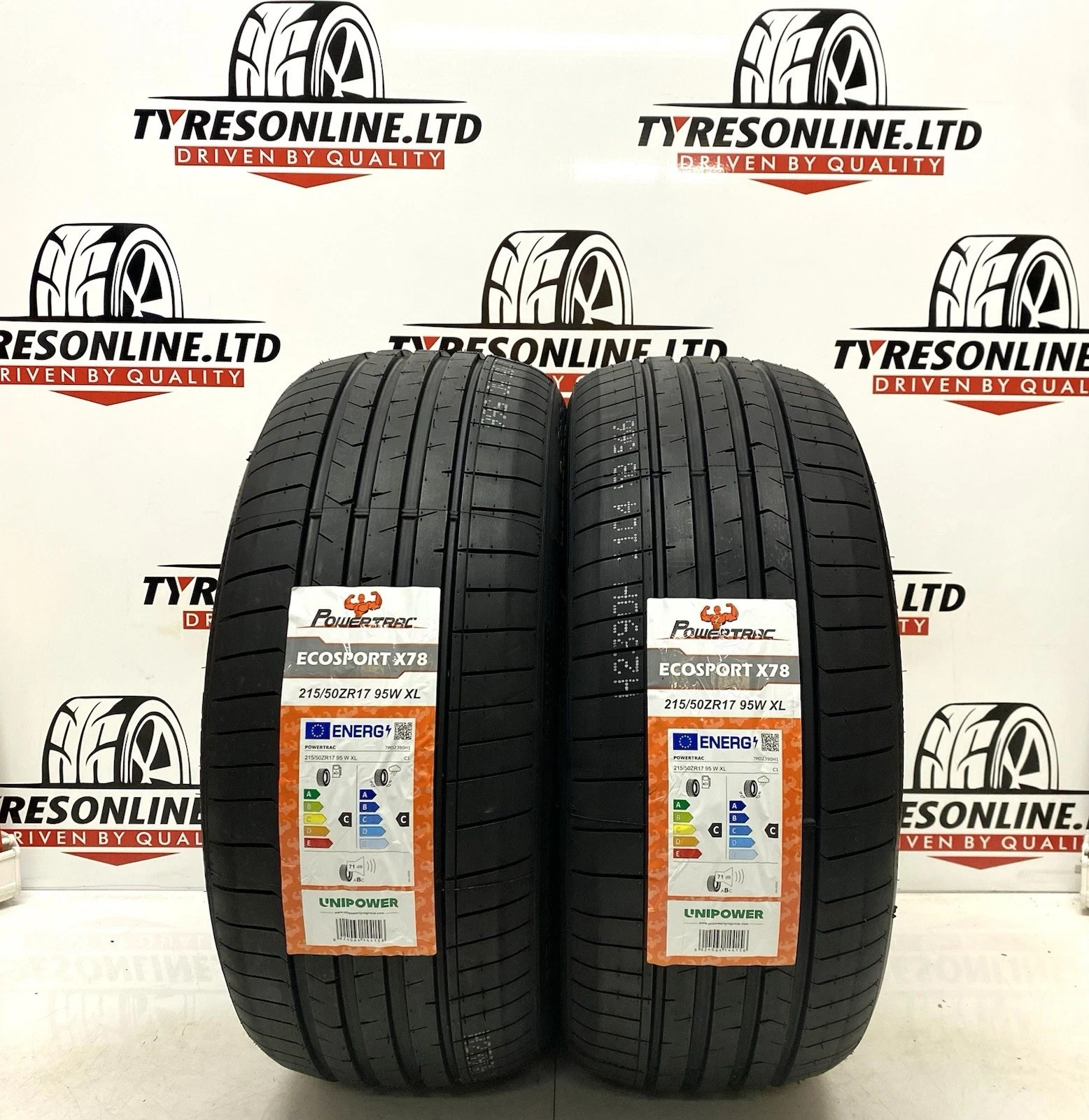 2 X 215 50 17 POWERTRAC ECOSPORT X78 215/50R17 95WXL BRAND NEW M+S TYRE 2155017