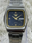 Vintage Seiko 5 Automatic 'Blue Dial Wrist Watch For Mens Japan 6349