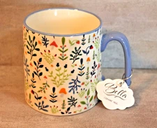 10 Strawberry Street Bella Mug with Mushrooms Strawberries & Flowers Floral NEW