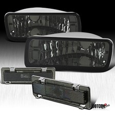 Fit 85-92 Chevy Camaro Firebird Smoke Bumper Signal Lights+Side Marker Lamps 4PC
