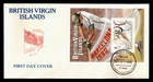 DR WHO 1990 BRITISH VIRGIN ISLANDS FDC OLYMPICS SPORTS BASEBALL S/S $2 R65124