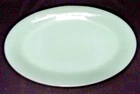 Vintage FIRE KING Oval Jadeite Jane Ray Serving Platter Dish 9" x 12"