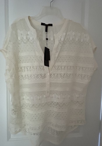 Top BCBG MAX AZRIA - Taille S - Bleu - En Coton, Nylon Et Spandex - Très Bon état