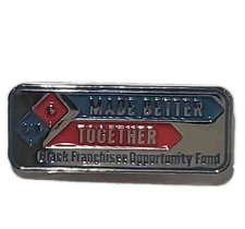 Domino's Pizza X4 Enamel Pins "MADE BETTER TOGETHER" Black Franchise Fund