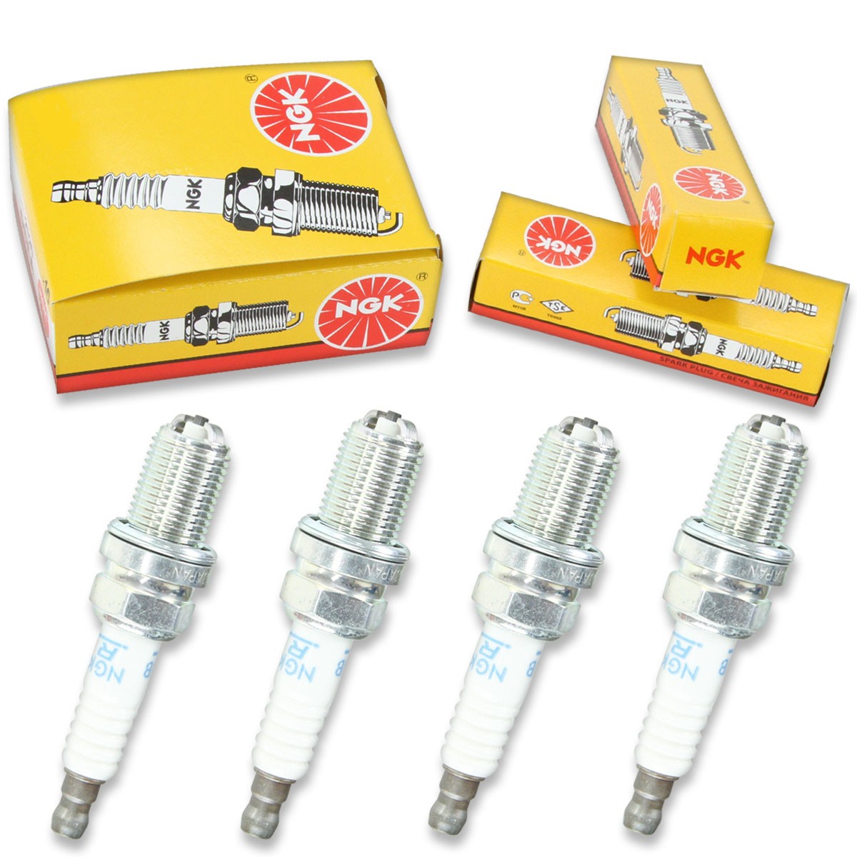4 pcs NGK Standard Spark Plugs for 2002-2008 Mini Cooper 1.6L  1.6L L4 - xh