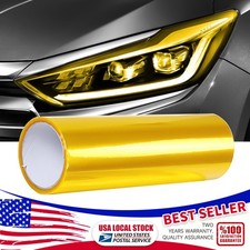 Golden Yellow Headlight Taillight Fog Light Tint Film Vinyl Sticker Wrap