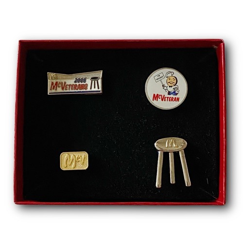 McDonald’s Pins McVeterans April 13, 2008 Orlando Florida Boxed Set Metal Lapel - Picture 4 of 12