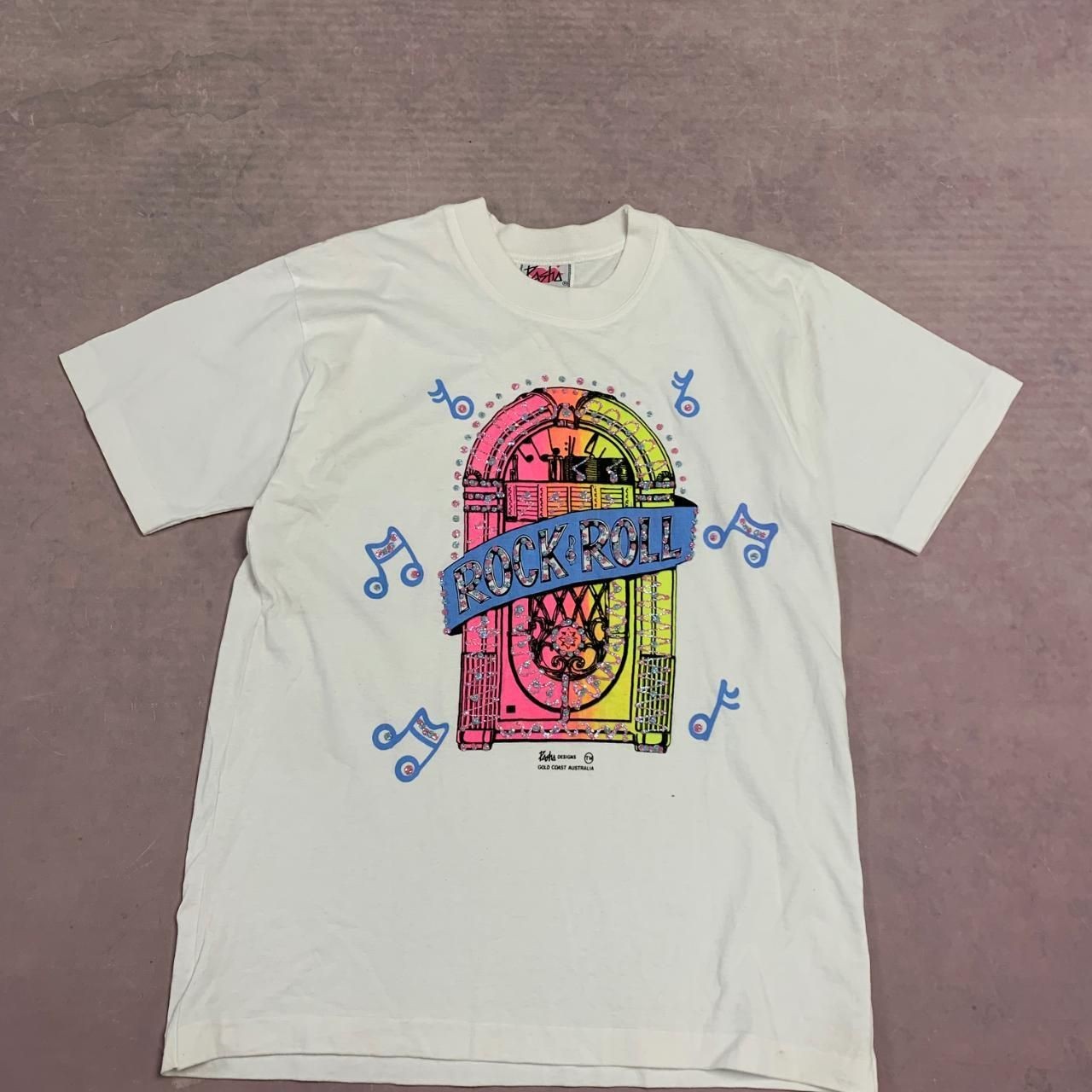 ALTRA T shirt grafica vintage anni 90 maglietta manica corta punto singolo con rock & roll