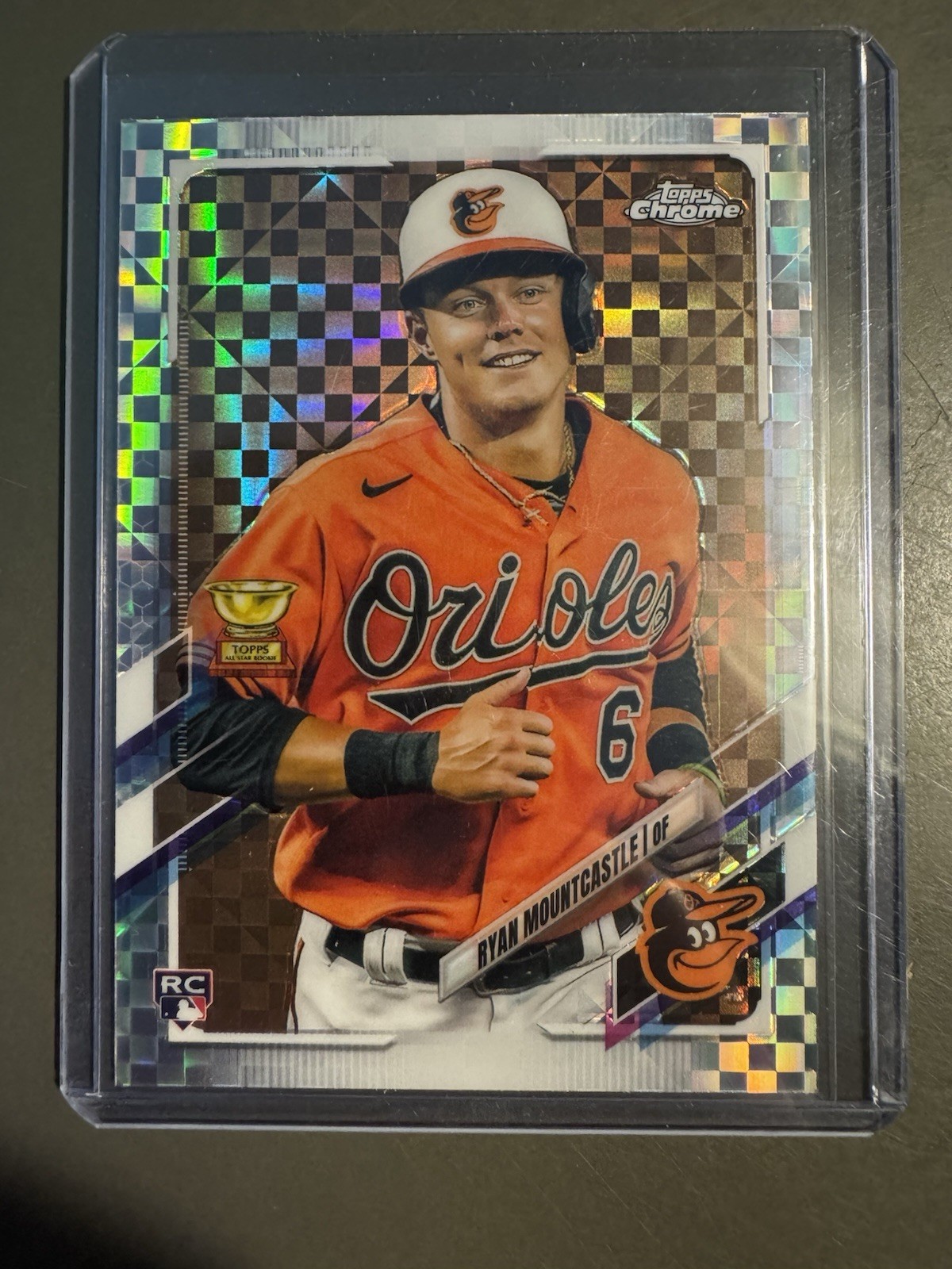 TOPPS 2021 CHROME RYAN MOUNTCASTLE X-FRACTOR ROOKIE #63 ORIOLES MLB