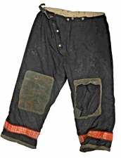 42x28 Globe Black Firefighter Turnout Pants w/ Orange Reflective Tape P1479