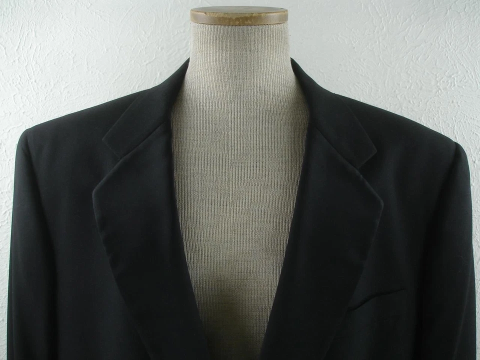 Men's 46L One-Button 2-Pc Formal Tuxedo Suit Satin Pants 39 X 31 Suspenders Vtg - Image 3 of 4