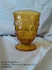 Whitehall Cubist Amber Juice Glass by Indiana Glass